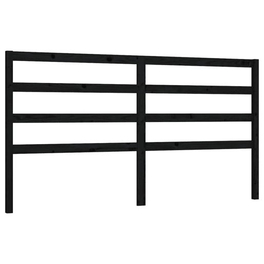 Cabeceira - Cabeceira de cama 206x4x100 cm pinho maciço preto