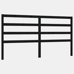 Cabeceira - Cabeceira de cama 206x4x100 cm pinho maciço preto