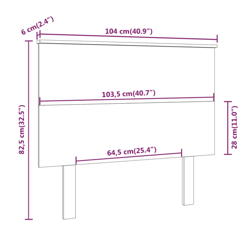 Cabeceira - Cabeceira de cama 104x6x82,5 cm pinho maciço branco