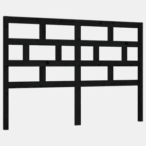 Cabeceira - Cabeceira de cama 146x4x100 cm pinho maciço preto