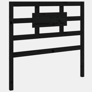 Cabeceira - Cabeceira de cama 95,5x4x100 cm pinho maciço preto