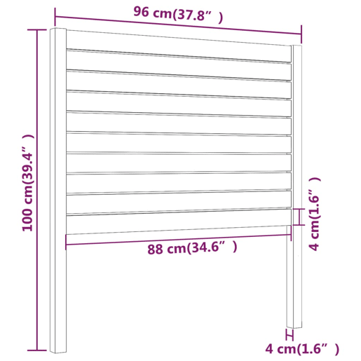 Cabeceira - Cabeceira de cama 96x4x100 cm pinho maciço