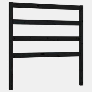 Cabeceira - Cabeceira de cama 81x4x100 cm pinho maciço preto