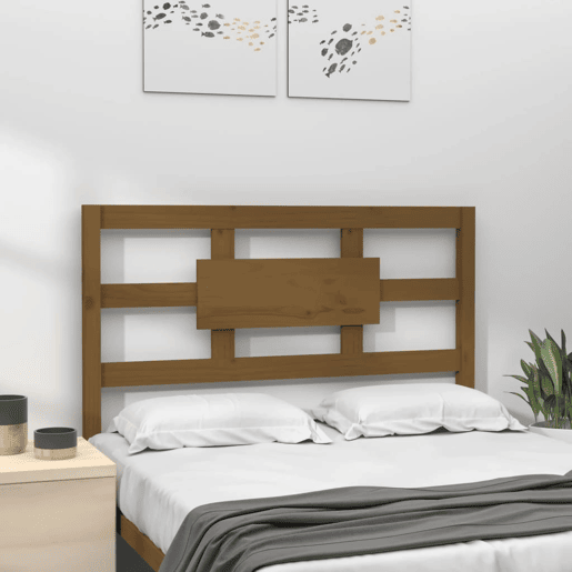 Cabeceira - Cabeceira de cama 80,5x4x100 cm pinho maciço castanho mel