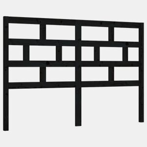 Cabeceira - Cabeceira de cama 141x4x100 cm pinho maciço preto