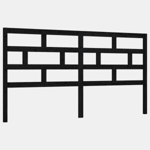 Cabeceira - Cabeceira de cama 206x4x100 cm pinho maciço preto