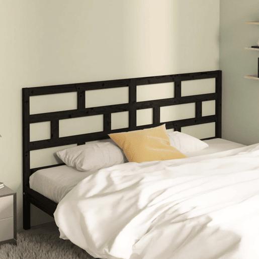 Cabeceira - Cabeceira de cama 206x4x100 cm pinho maciço preto