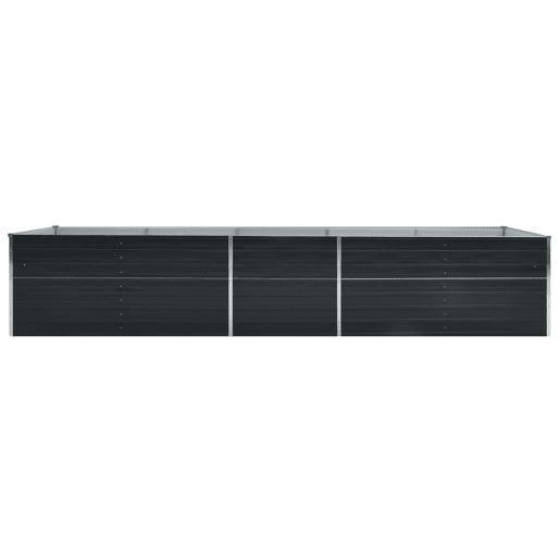 Canteiro elevado plantas flores jardim aço galvanizado 400 x 80 x 45 cm antracite 02_0001115 Canteiro elevado plantas flores jardim aço galvanizado 400 x 80 x 45 cm antracite 02_0001115