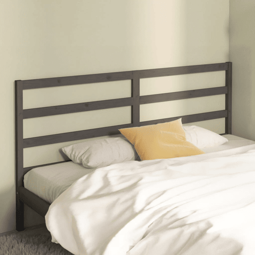Cabeceira - Cabeceira de cama 206x4x100 cm pinho maciço cinzento