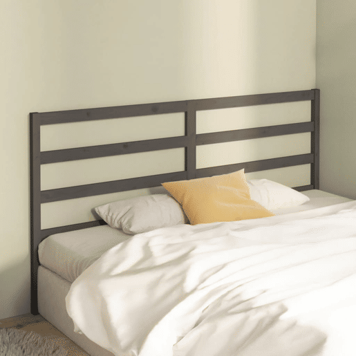 Cabeceira - Cabeceira de cama 206x4x100 cm pinho maciço cinzento