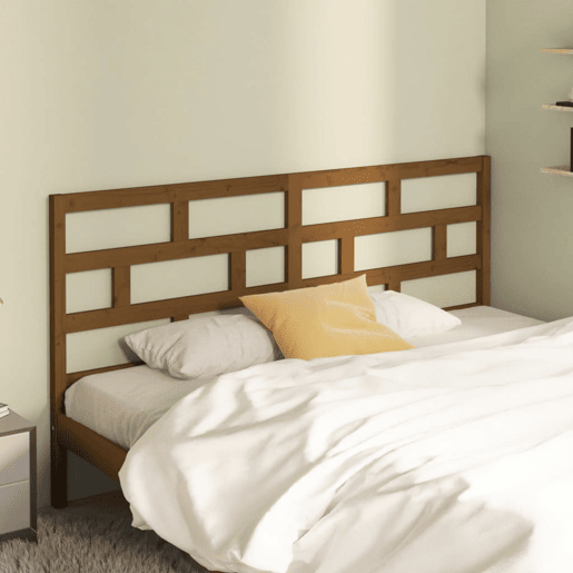 Cabeceira - Cabeceira de cama 206x4x100 cm pinho maciço castanho mel