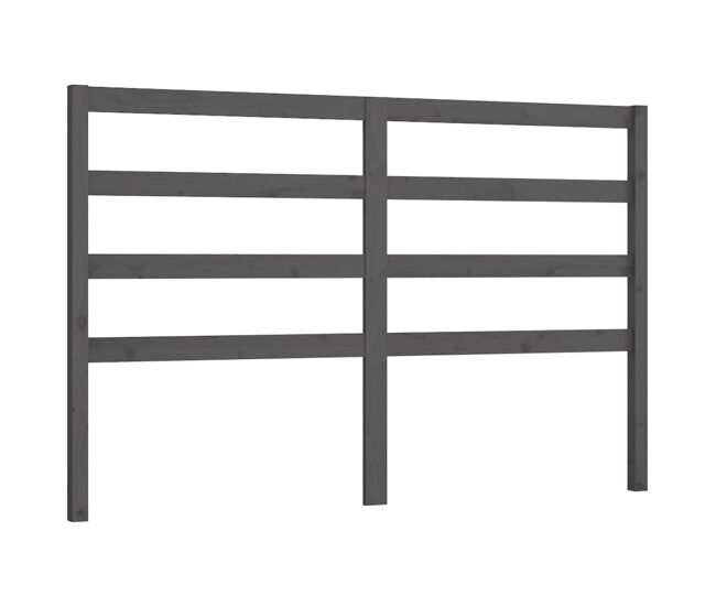 Cabecero cama - mueble cabecero madera maciza de pino gris 126x4x100 cm