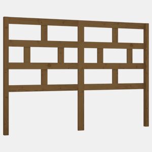 Cabeceira - Cabeceira de cama 141x4x100 cm pinho maciço castanho mel