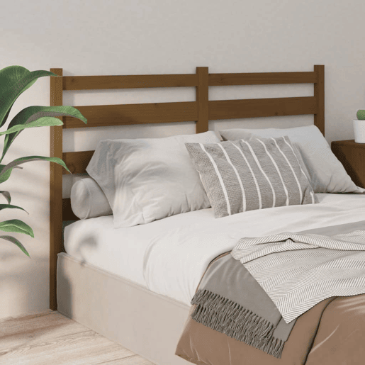 Cabeceira - Cabeceira de cama 206x4x100 cm pinho maciço castanho mel