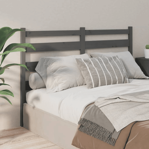 Cabeceira - Cabeceira de cama 186x4x100 cm pinho maciço cinzento