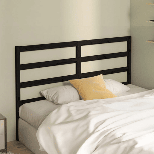 Cabeceira - Cabeceira de cama 126x4x100 cm pinho maciço preto
