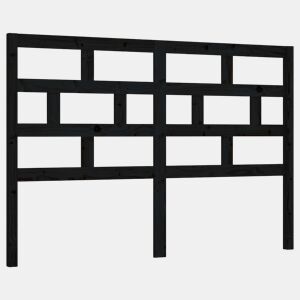 Cabeceira - Cabeceira de cama 126x4x100 cm pinho maciço preto