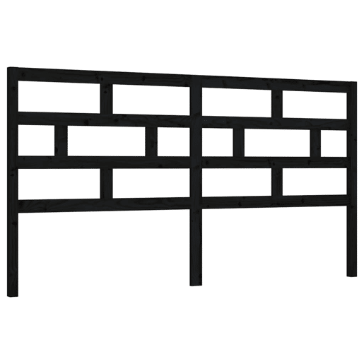Cabeceira - Cabeceira de cama 186x4x100 cm pinho maciço preto