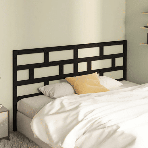 Cabeceira - Cabeceira de cama 186x4x100 cm pinho maciço preto