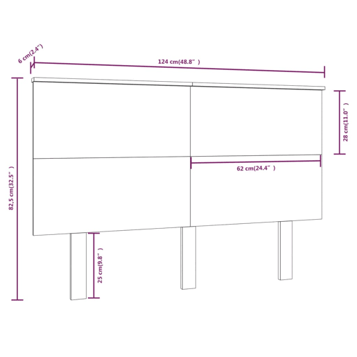 Cabeceira - Cabeceira de cama 124x6x82,5 cm pinho maciço branco
