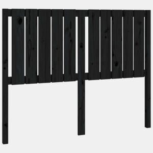 Cabeceira - Cabeceira de cama 125,5x4x100 cm pinho maciço preto