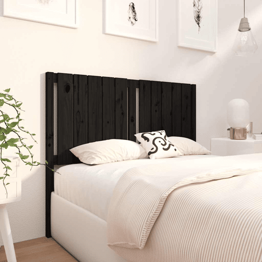 Cabeceira - Cabeceira de cama 125,5x4x100 cm pinho maciço preto