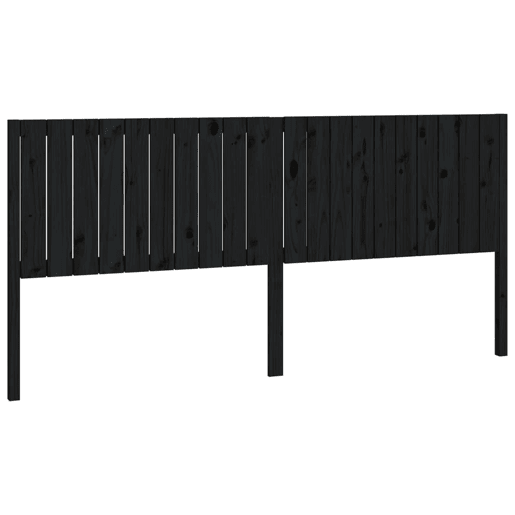 Cabeceira - Cabeceira de cama 205,5x4x100 cm pinho maciço preto