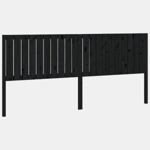 Cabeceira - Cabeceira de cama 205,5x4x100 cm pinho maciço preto