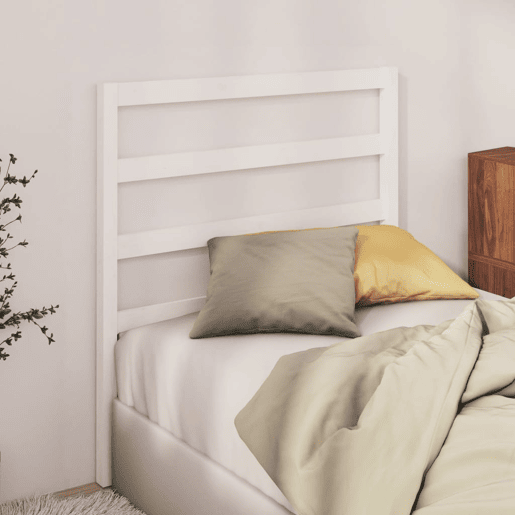 Cabeceira - Cabeceira de cama 95x4x100 cm pinho maciço branco