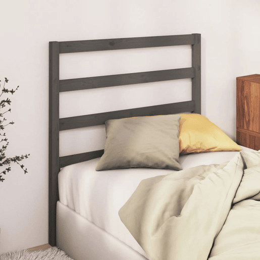 Cabeceira - Cabeceira de cama 96x4x100 cm pinho maciço cinzento