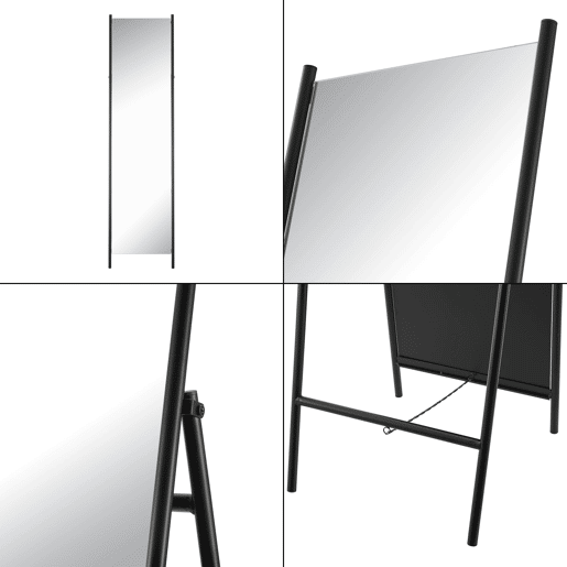 Espelho de pé 160 x 43 x 49 cm preto 03_0007975
