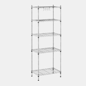 Prateleira profissional com 5 prateleiras 35 x 55 x 150 cm - 150 kg cinza metálico 14_0001535