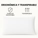 Almohada Fibra y Viscoelástica Tejido Strech Aloe Vera 80x40 Almohada Fibra y Viscoelástica Tejido Strech Aloe Vera 80x40 Blanco/ Gris