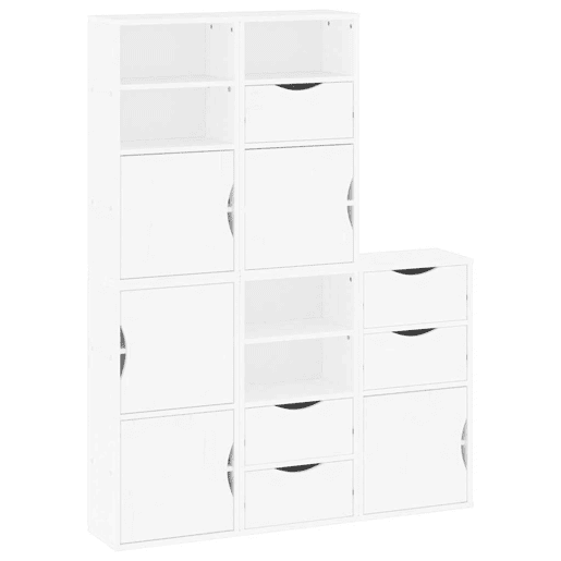 vidaXL Móveis de apoio 5 pcs ODDA pinho de madeira maciça branco vidaXL Móveis de apoio 5 pcs ODDA pinho de madeira maciça branco