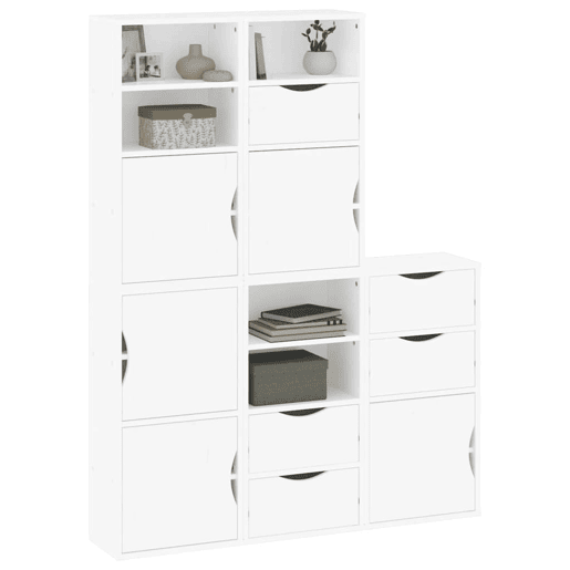 vidaXL Móveis de apoio 5 pcs ODDA pinho de madeira maciça branco vidaXL Móveis de apoio 5 pcs ODDA pinho de madeira maciça branco