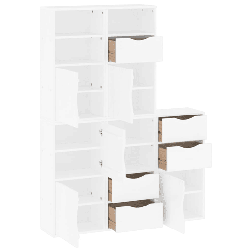 vidaXL Móveis de apoio 5 pcs ODDA pinho de madeira maciça branco vidaXL Móveis de apoio 5 pcs ODDA pinho de madeira maciça branco