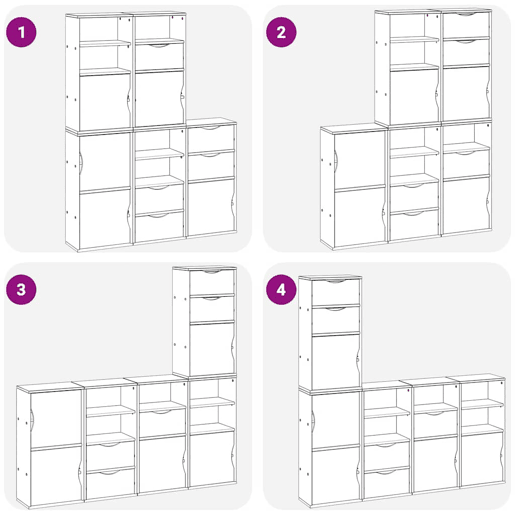vidaXL Móveis de apoio 5 pcs ODDA pinho de madeira maciça branco vidaXL Móveis de apoio 5 pcs ODDA pinho de madeira maciça branco
