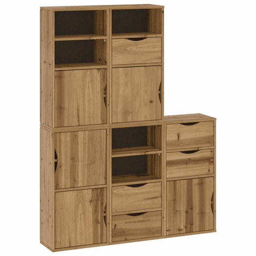 vidaXL Móveis de apoio 5 pcs ODDA 40x24x79 cm pinho de madeira maciça vidaXL Móveis de apoio 5 pcs ODDA 40x24x79 cm pinho de madeira maciça