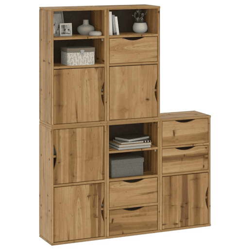 vidaXL Móveis de apoio 5 pcs ODDA 40x24x79 cm pinho de madeira maciça vidaXL Móveis de apoio 5 pcs ODDA 40x24x79 cm pinho de madeira maciça