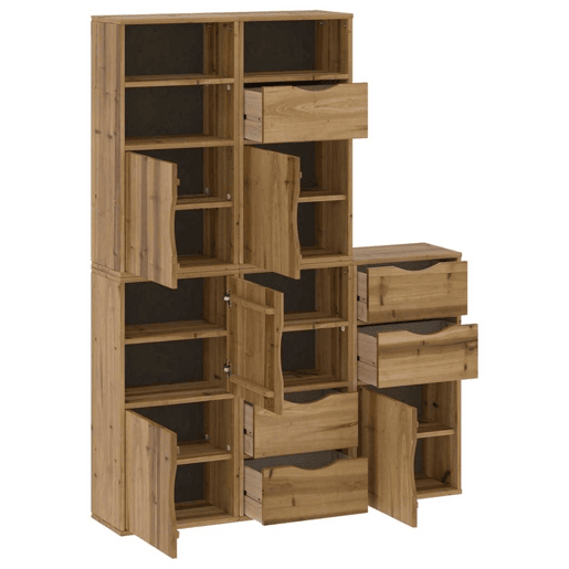 vidaXL Móveis de apoio 5 pcs ODDA 40x24x79 cm pinho de madeira maciça vidaXL Móveis de apoio 5 pcs ODDA 40x24x79 cm pinho de madeira maciça