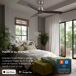 HELIX Ventilador techo sin luz YOEVU, compatible con Alexa HELIX Ventilador techo sin luz YOEVU, compatible con Alexa Nogal