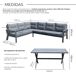 YOEVU - Conjunto de jardín aluminio 7 plazas con mesa YOEVU - Conjunto de jardín aluminio 7 plazas con mesa Gris