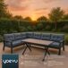 YOEVU - Conjunto de jardín aluminio 7 plazas con mesa YOEVU - Conjunto de jardín aluminio 7 plazas con mesa Gris