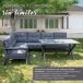YOEVU - Conjunto de jardín aluminio 7 plazas con mesa YOEVU - Conjunto de jardín aluminio 7 plazas con mesa Gris