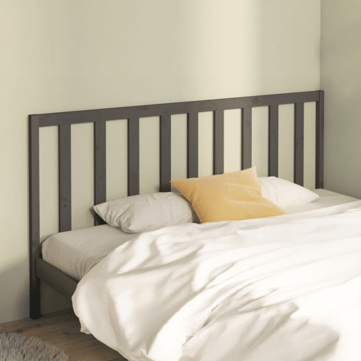 Cabeceira - Cabeceira de cama 206x4x100 cm pinho maciço cinzento