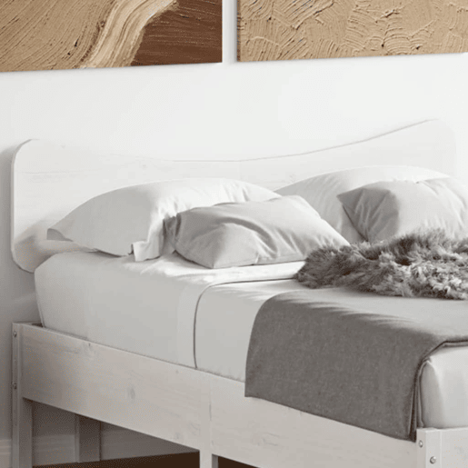 Cabeceira - Cabeceira de cama 120 cm madeira de pinho maciça branco