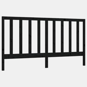 Cabeceira - Cabeceira de cama 206x4x100 cm pinho maciço preto