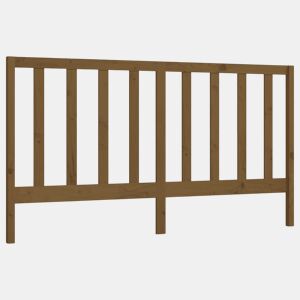 Cabeceira - Cabeceira de cama 206x4x100 cm pinho maciço castanho mel