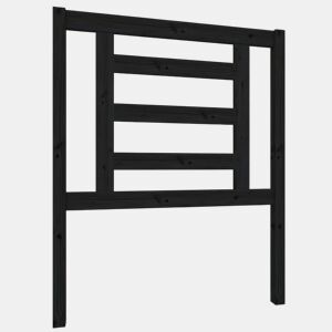 Cabeceira - Cabeceira de cama 81x4x100 cm pinho maciço preto