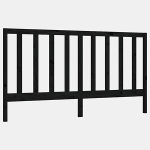 Cabeceira - Cabeceira de cama 186x4x100 cm pinho maciço preto